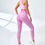 Miniatura: Completo Fitfordivas PUSH UP Seamless Scrunchy bum con zip pink