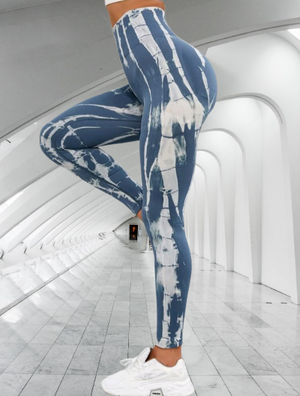 Miniatura: Legging Fitfordivas Push Up Tie dye Stylish blue