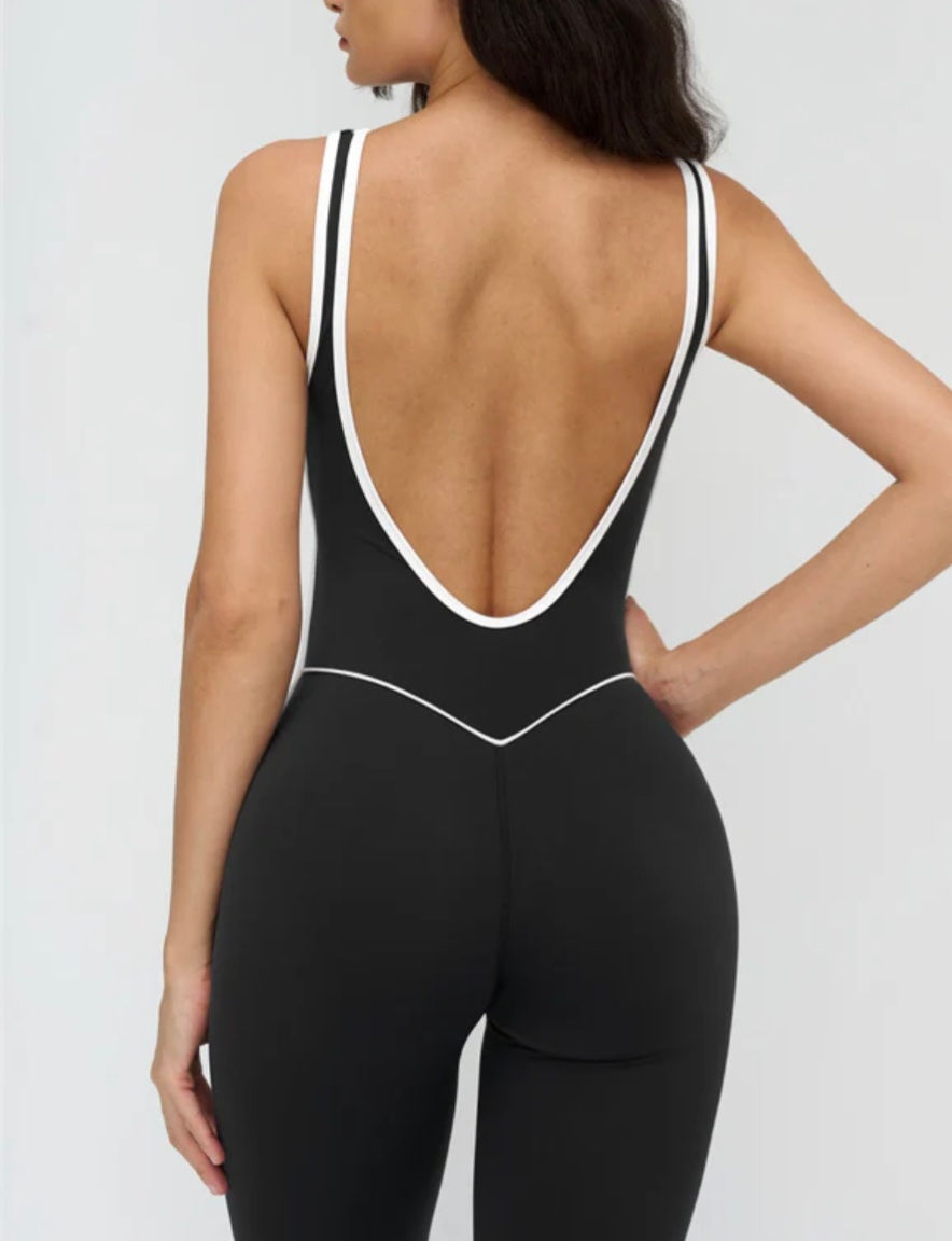 Miniatura: Tuta intera Fitfordivas Push Up Nude backless black