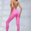 Miniatura: Tuta intera Fitfordivas Push Up Seamless basic pink