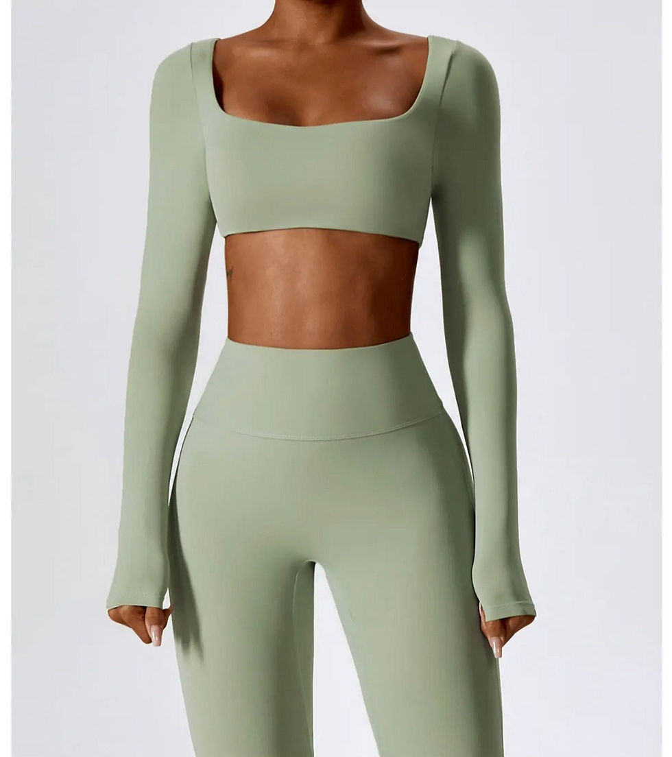 Miniatura: Completo Fitfordivas Nude Flare Elegance light green  m/lunga