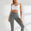 Miniatura: Legging Fitfordivas PUSH UP Seamless High waist hip lift soft  grey