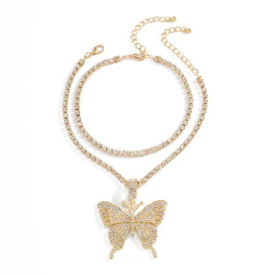 Thumbnail: Multi-Layer Butterfly Anklet