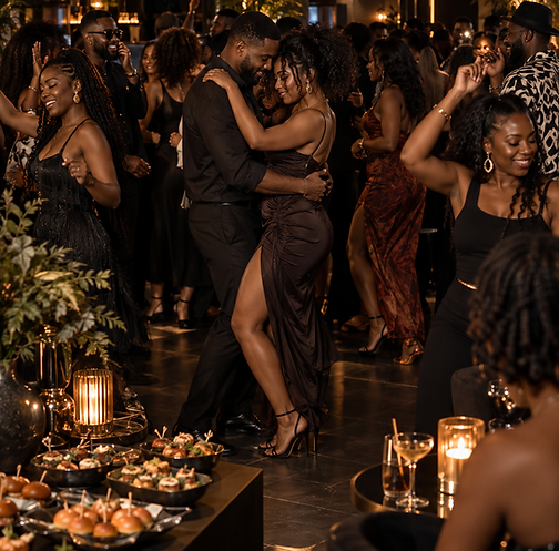 Picture of a dance floor, showing a couple dancing together.