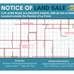 Notice of Land Sale - SW-36-104-14-W5M