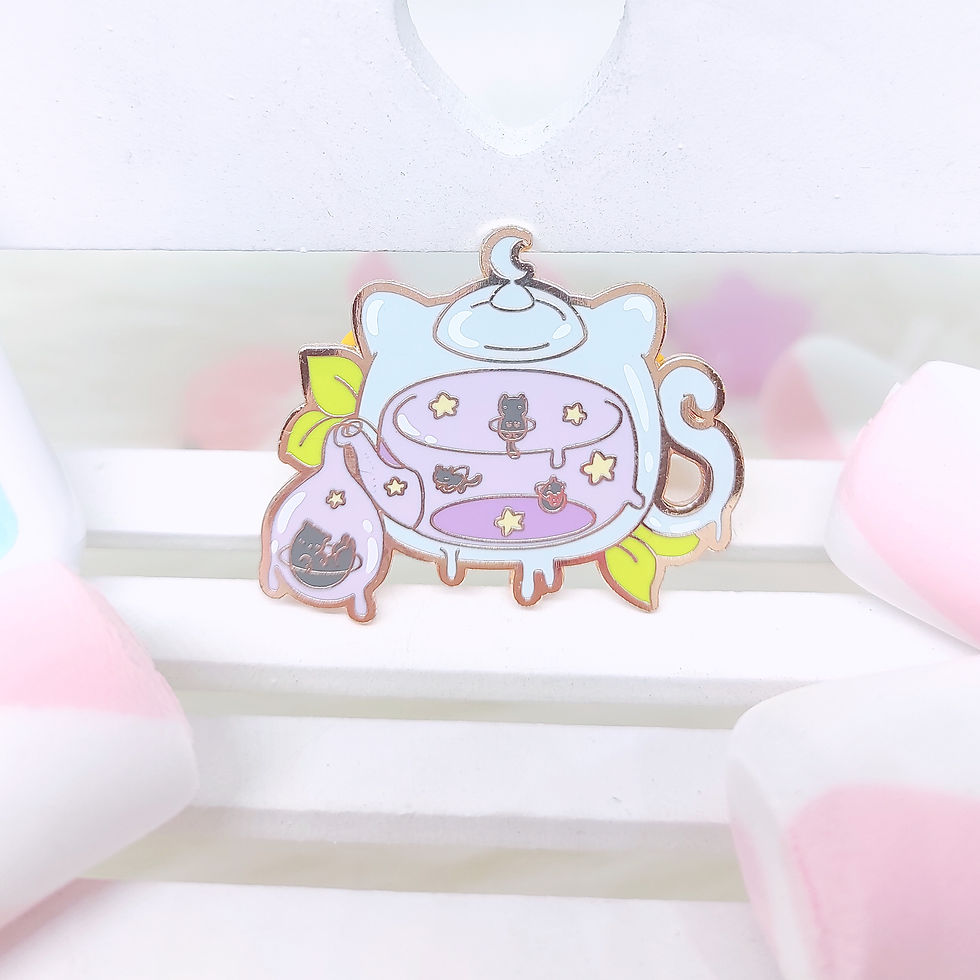 Astro Cat Teapot - HARD ENAMEL PIN