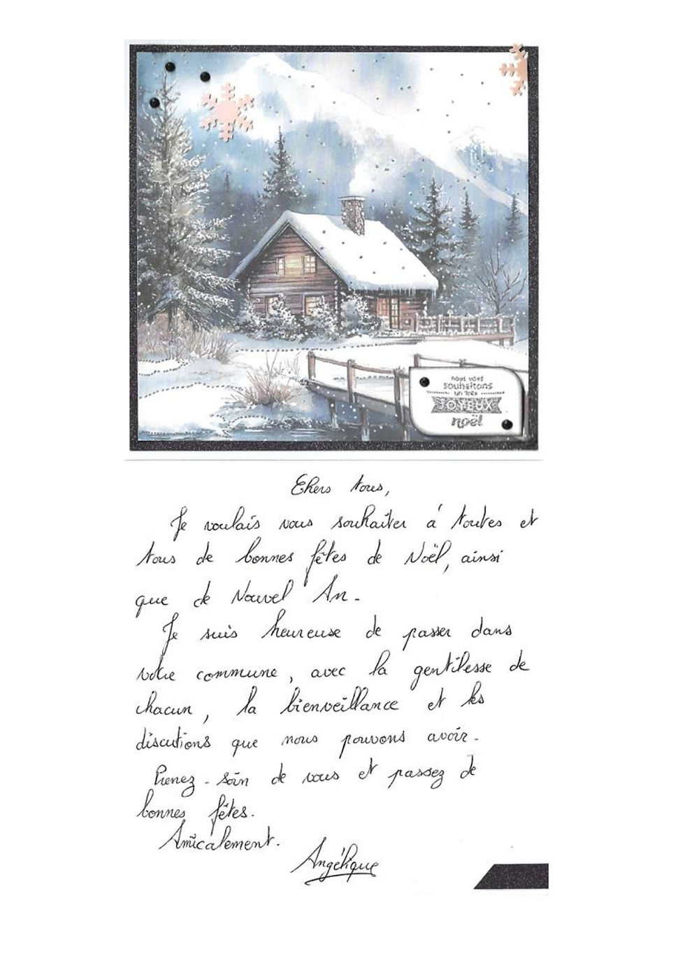                     Vœux d'Angélique                               pour tous les habitants de Pernes