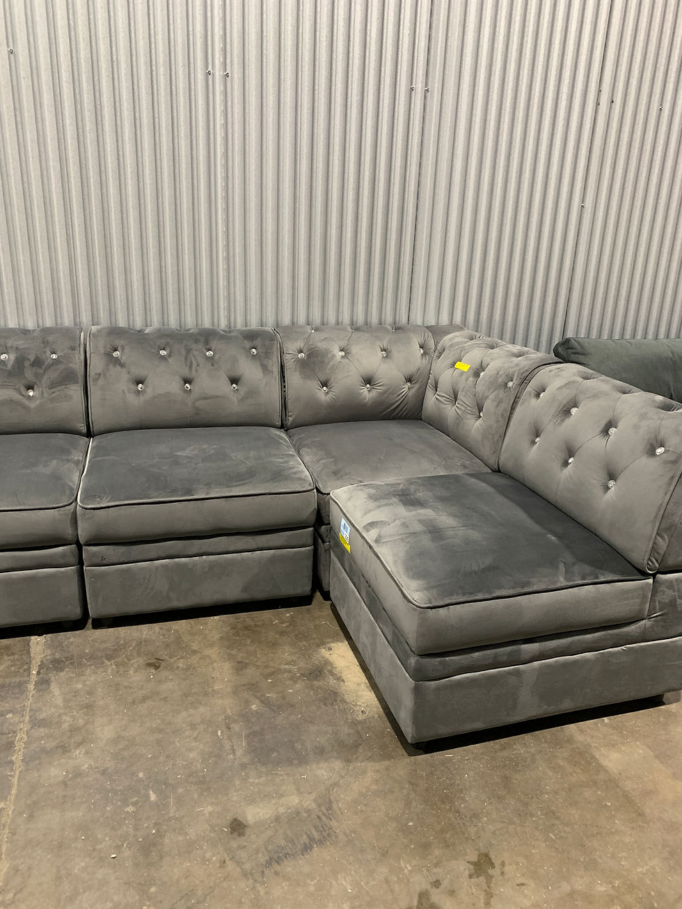 Thumbnail: Vintage Glam: Mid-Century Modern modular Wedge Sofa (Reduced Price!)