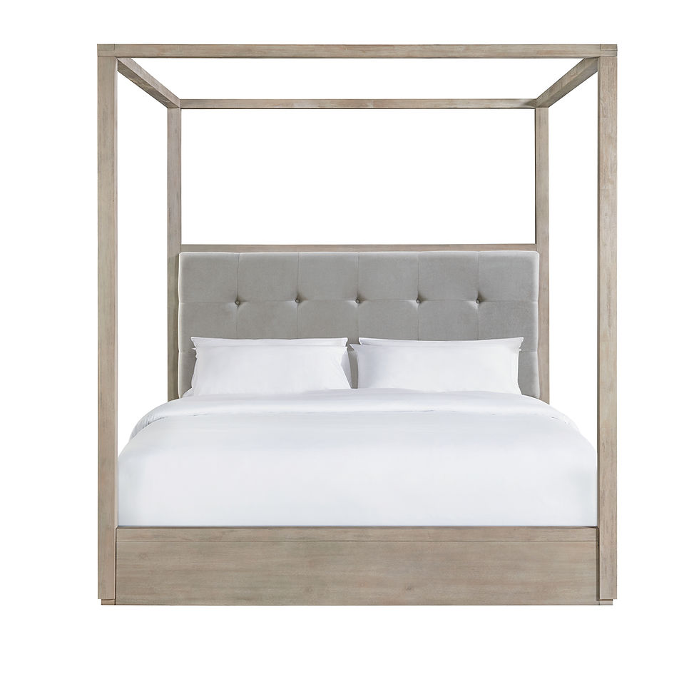 Thumbnail: Arcadia King Canopy Bed in Grey