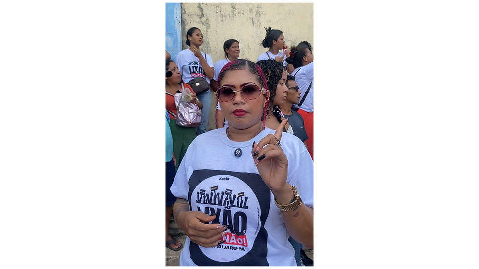 Para Vanessa Souza, os recursos naturais da região são inestimáveis, e correm risco se o projeto do aterro seguir adiante. Foto: Lucas Freire