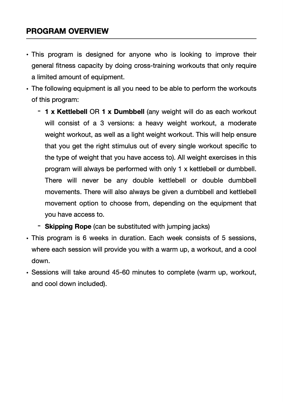 Thumbnail: 6-Week Limited Equipment Training Program