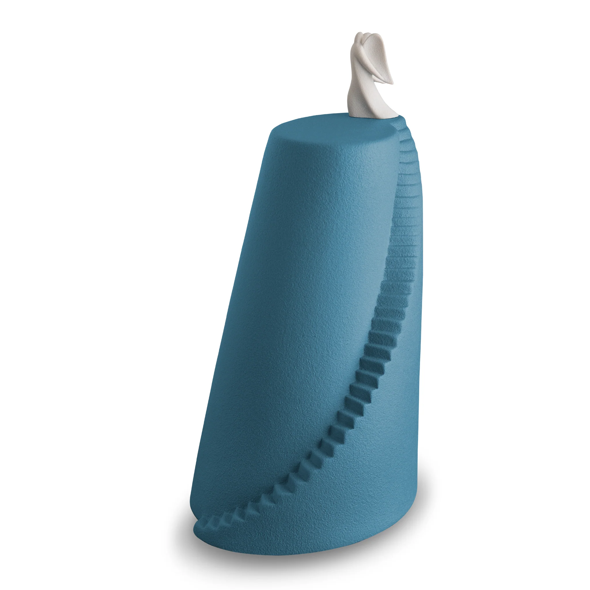 Porcelain Stairway to Heaven Standard Adult Urn Cerulean & White