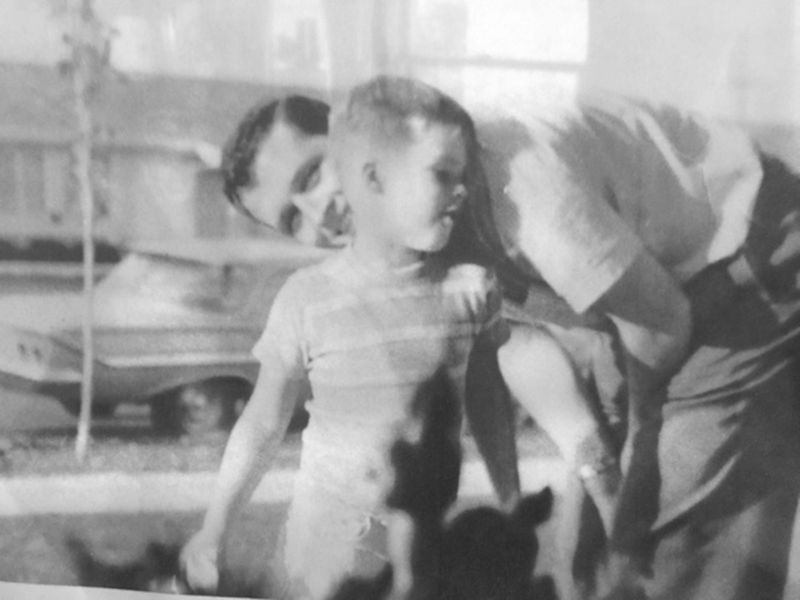 Young Dirty John Meehan approximately age 10 with his father 1960s William Meehan