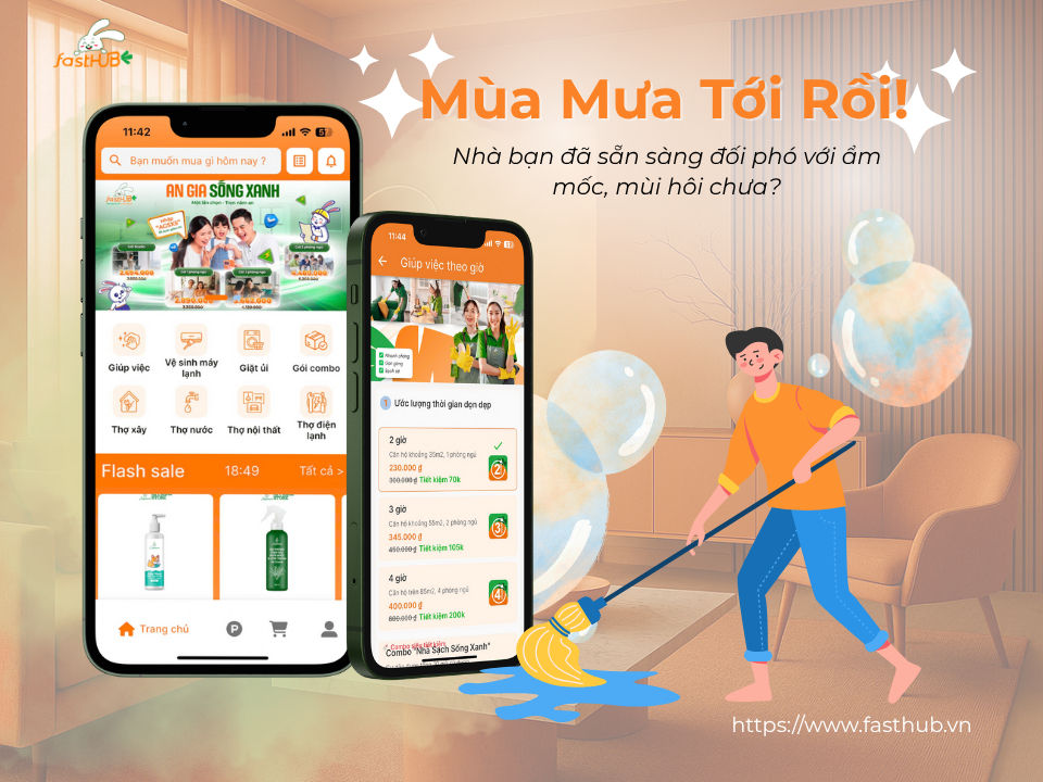 Mùa Mưa Tới Rồi! Mẹo nhỏ cho dọn dẹp nhà cửa của bạn