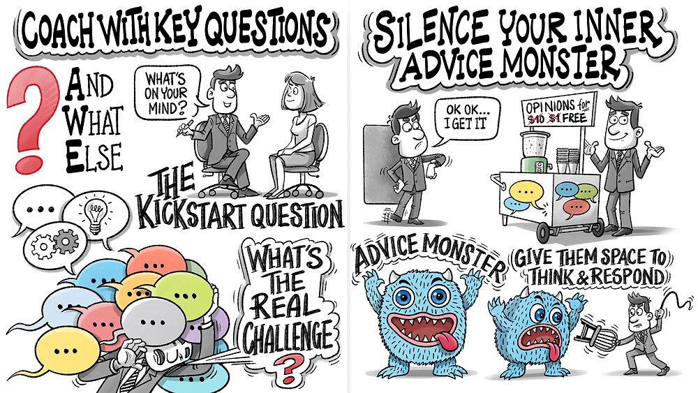 Coaching Habit Cartoon