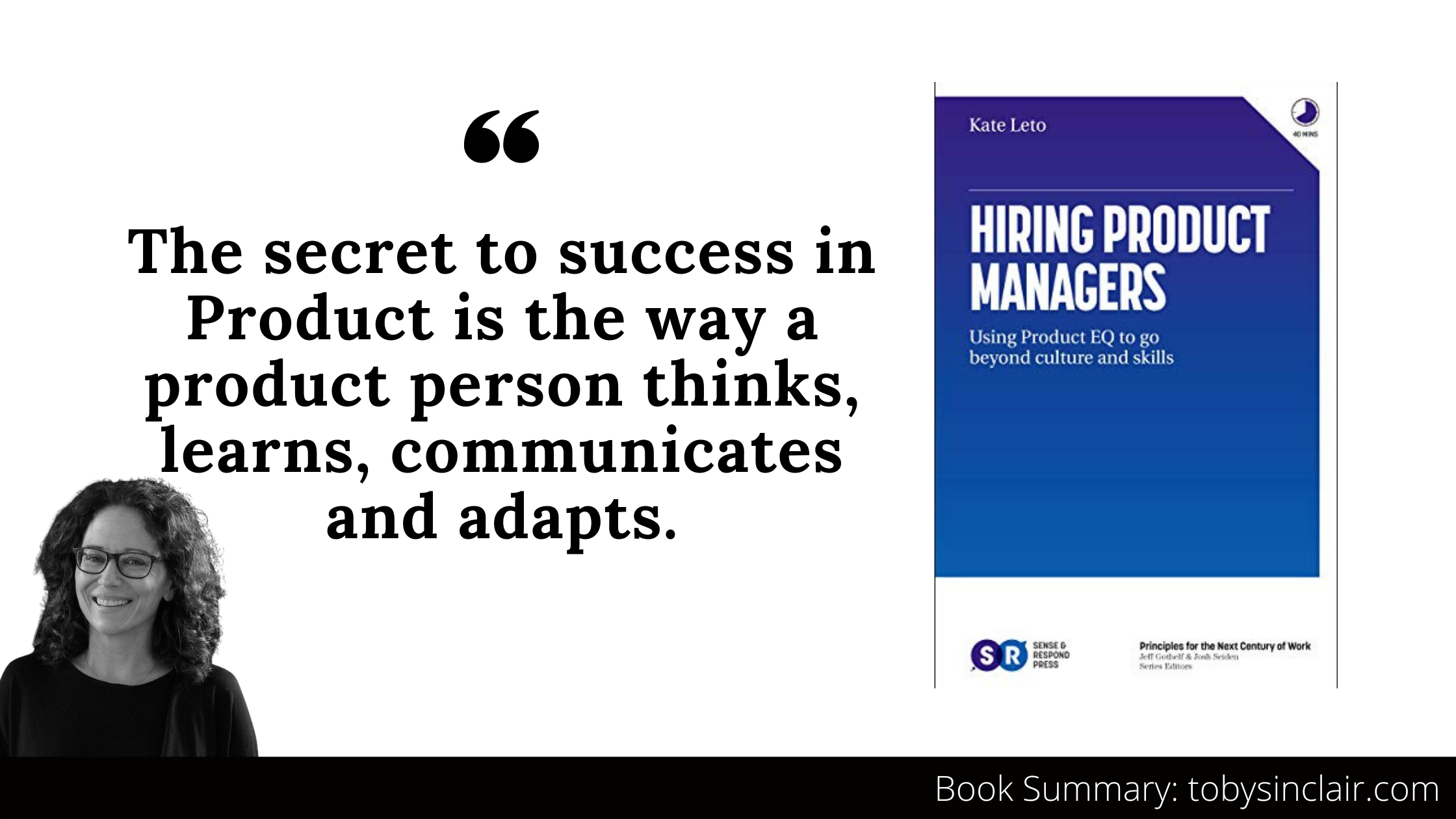 Kate Leto Hiring Product Managers Book Summary Banner