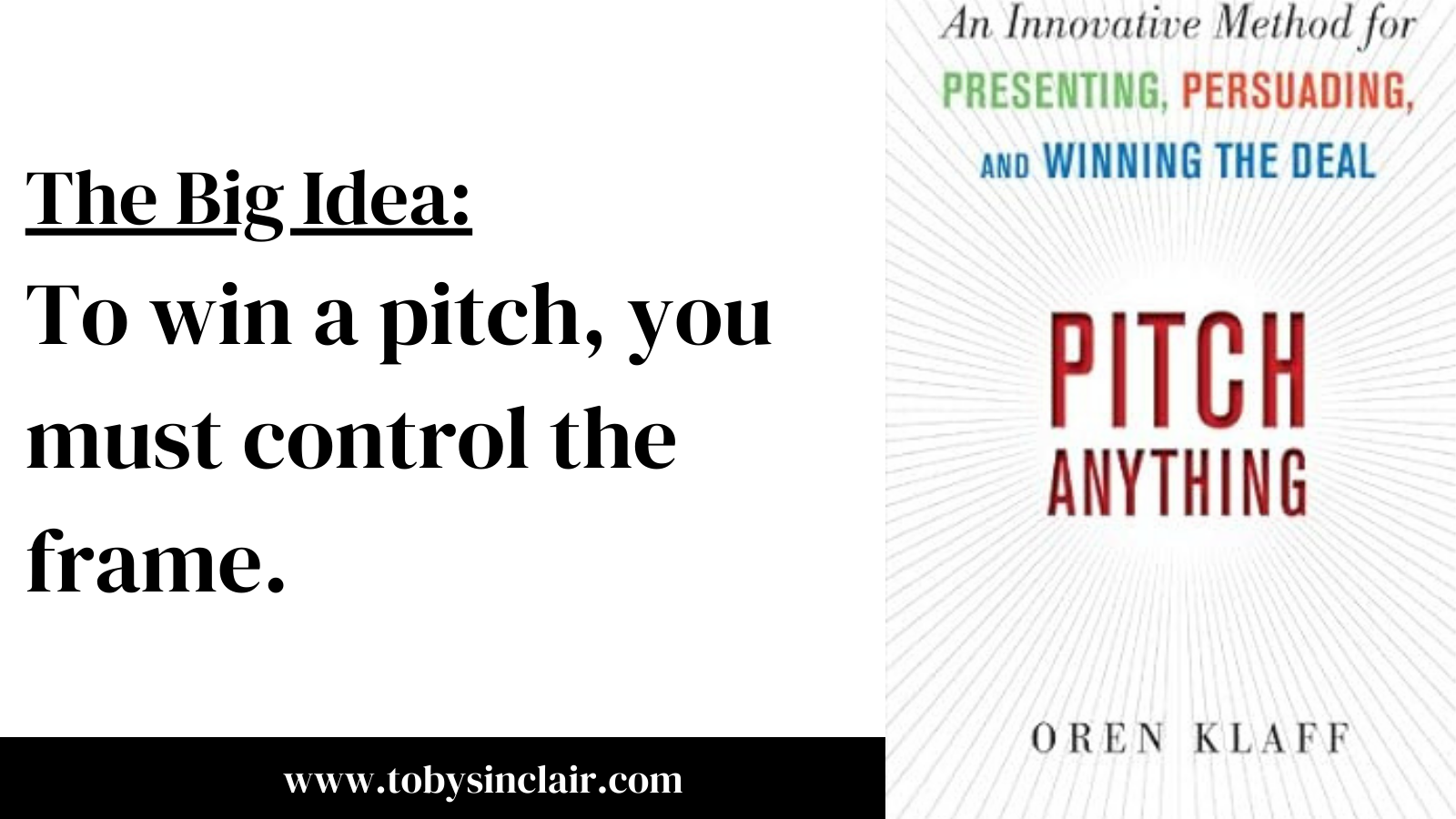 Pitch Anything Big Idea