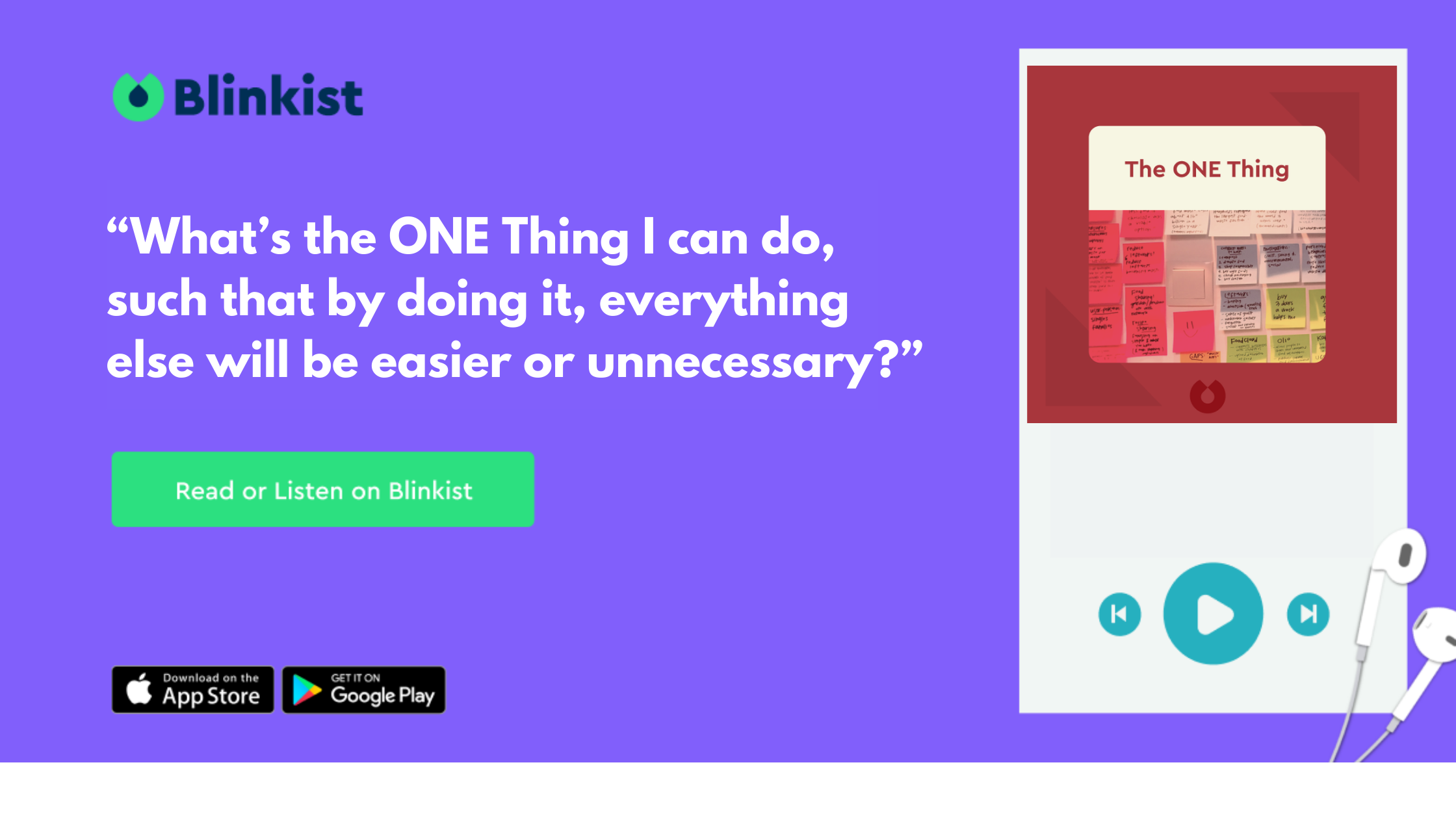 One Thing Book Blinkist