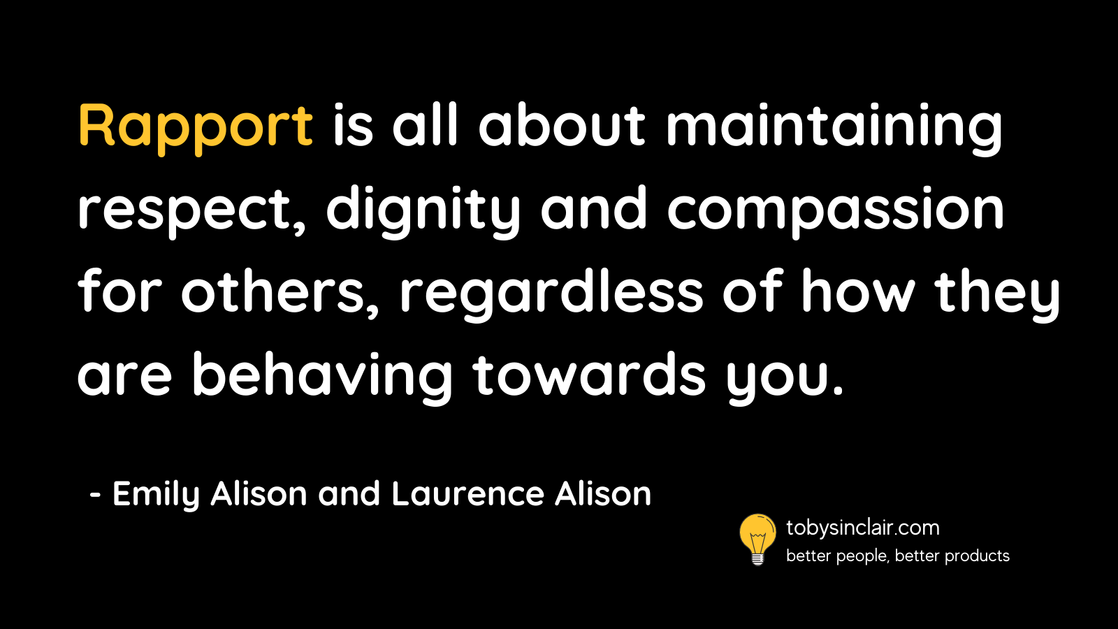 Rapport Quote