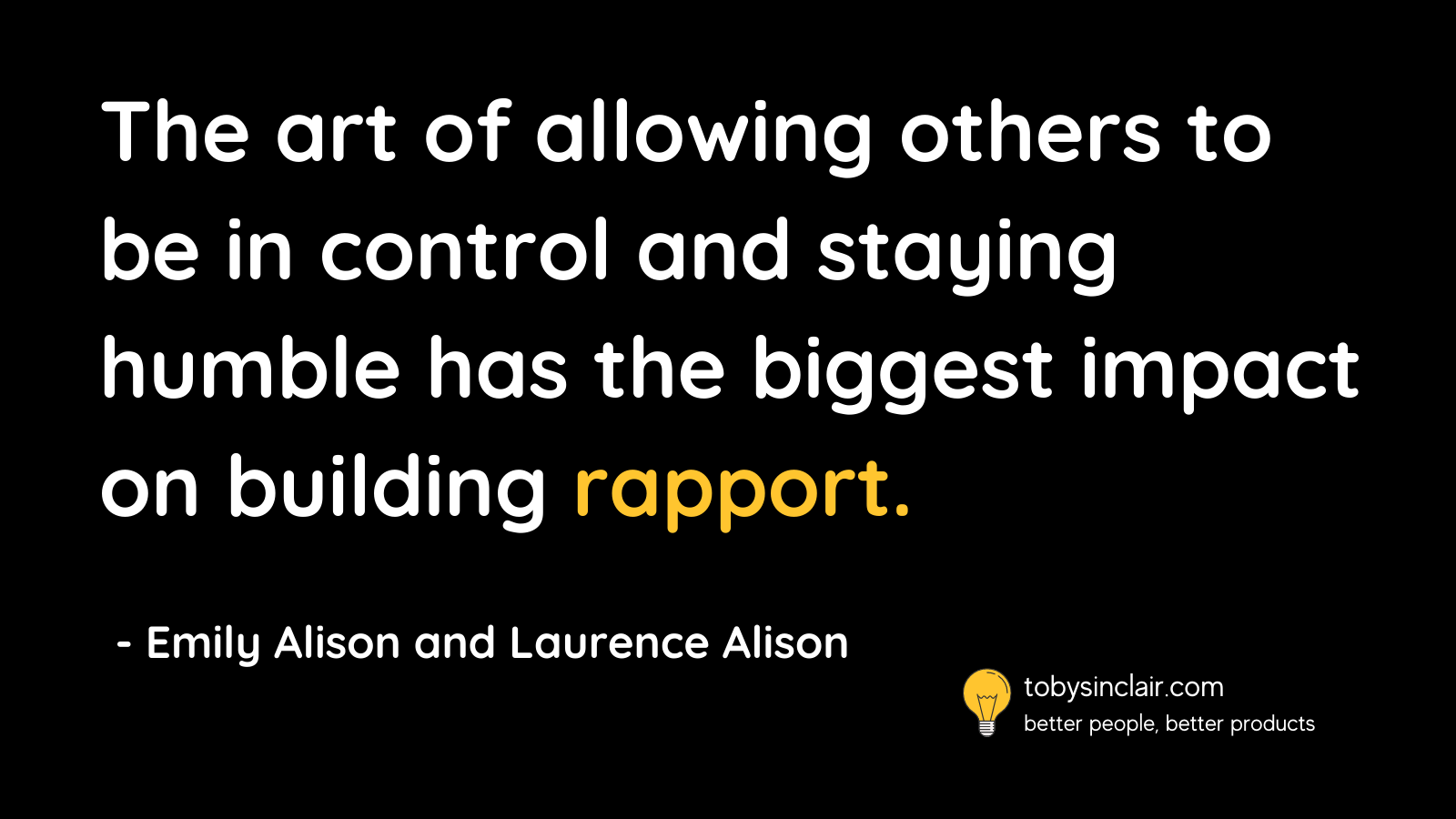 Rapport Quote Humble