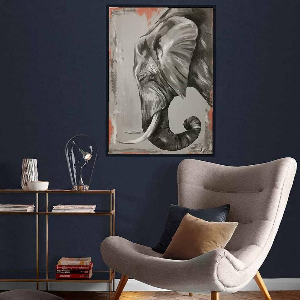 Elephant in the room painting
