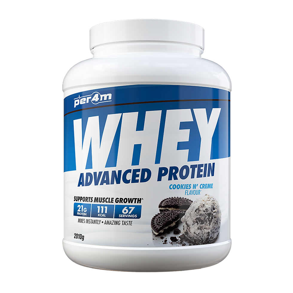 Thumbnail: Per4m Advanced Whey Protein Cookies N Creme 2010g Tub