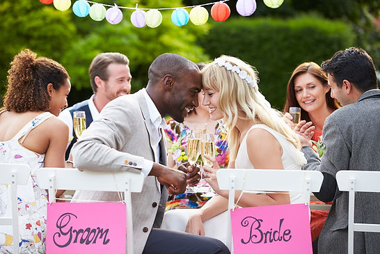 bride and groom on their wedding day