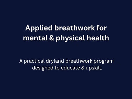 5 Week dryland breathwork program - toowoon bay