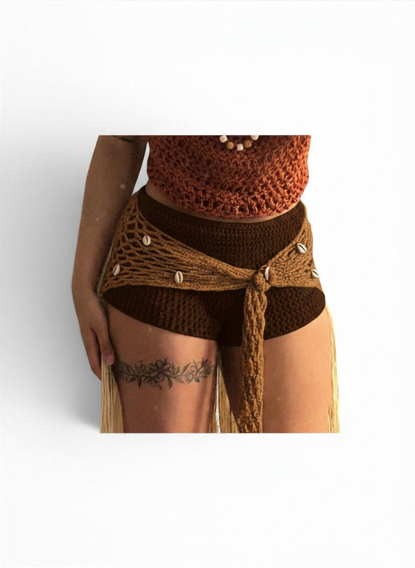 Thumbnail: “Celeste” Fringe Shorts 🧡