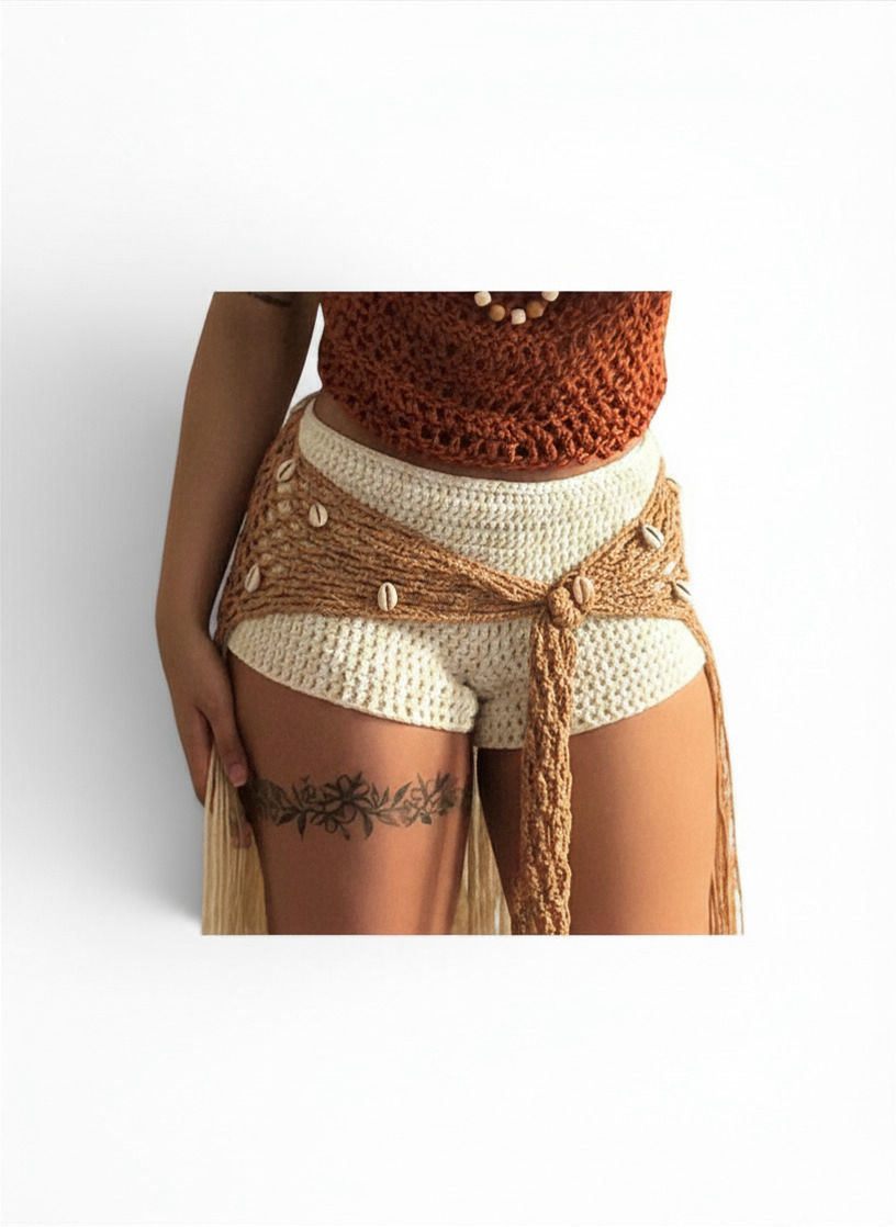 Thumbnail: “Celeste” Fringe Shorts 🧡