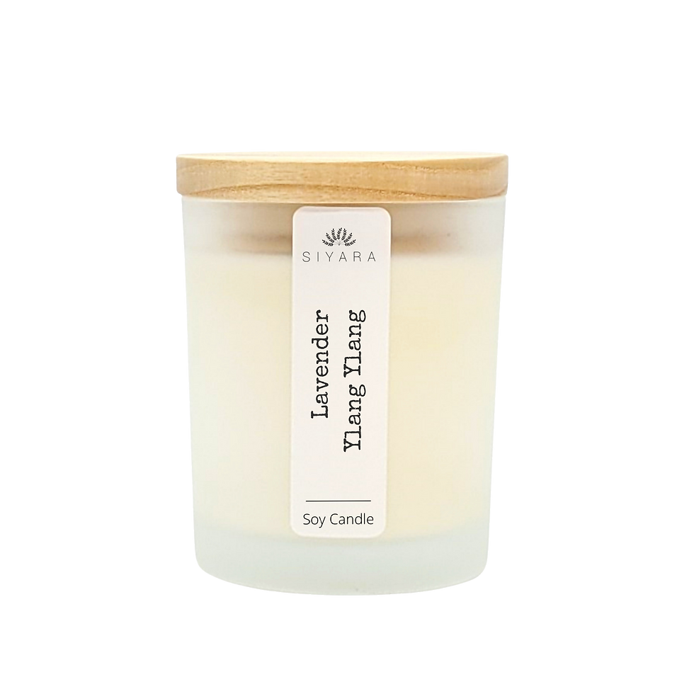 Thumbnail: White Frosted Glass Candle - Small (175g)