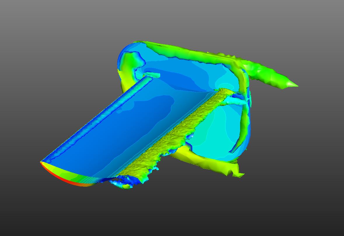 Figure 15: Final endplate iteration showing improved HP flow sealing and reduced LP trailing vortex leading to recovered performance