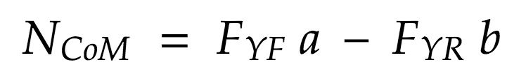 Formula for yawing moment