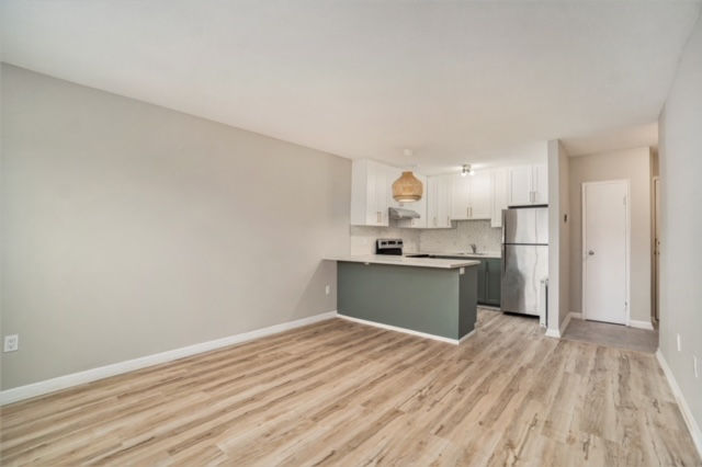 Living room and kitchen