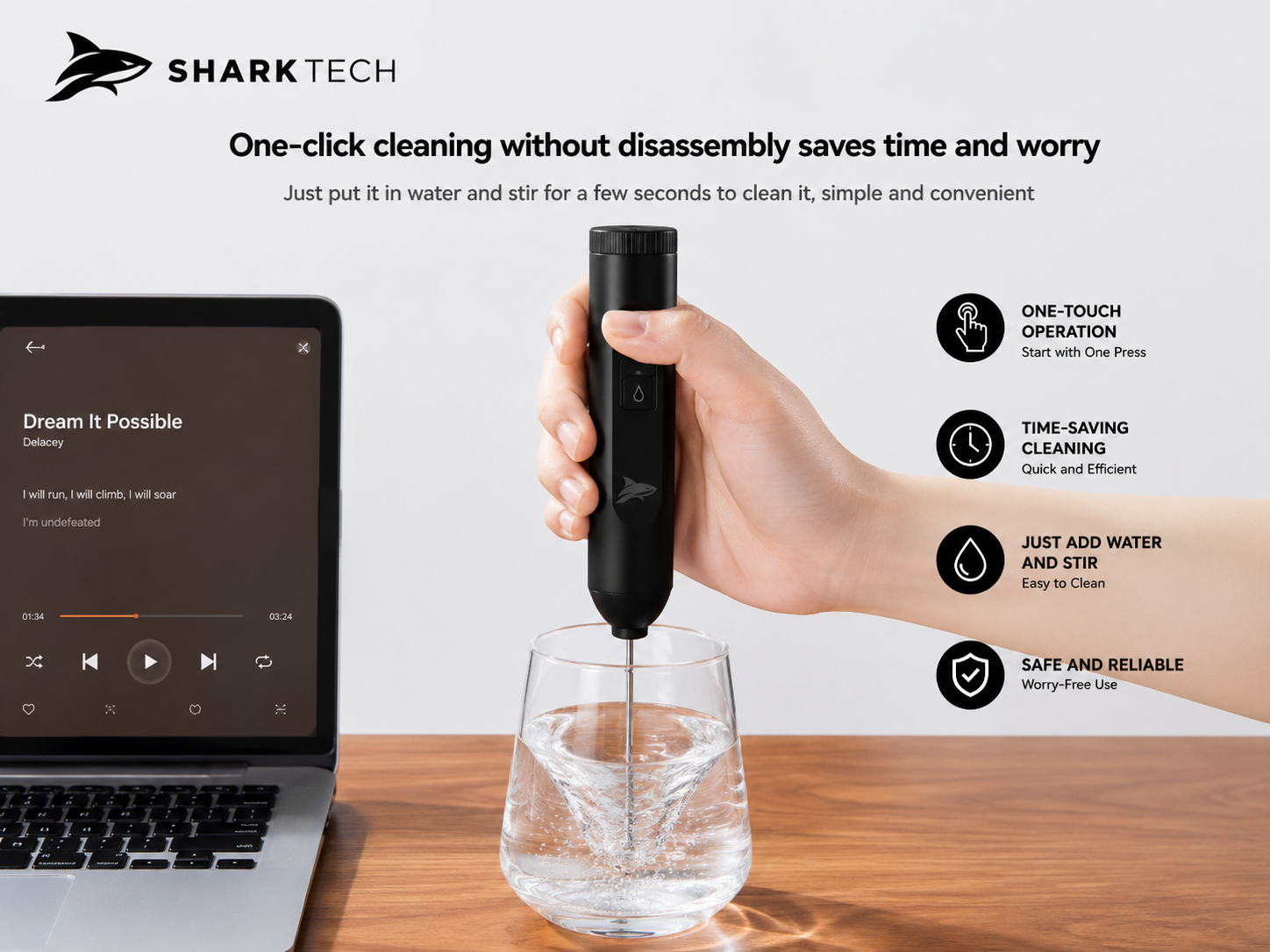 Mini Handle Blender SharkTech