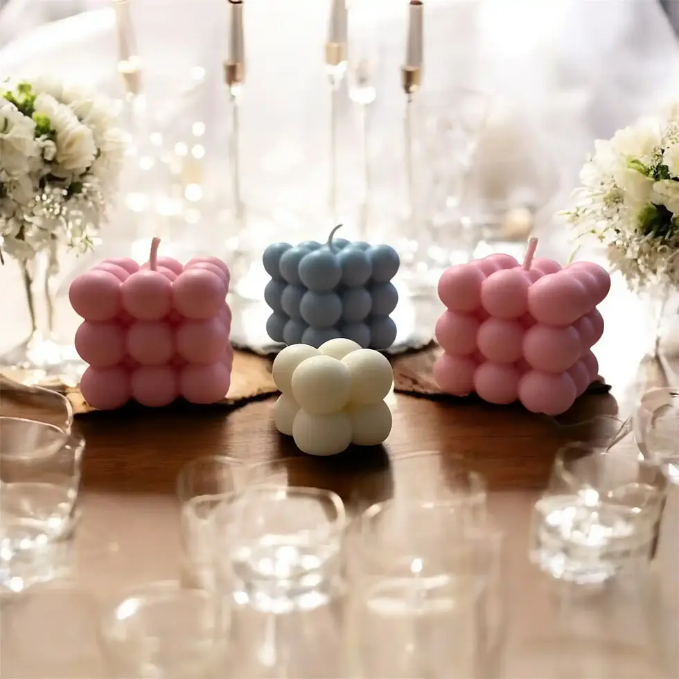 Bougie Cube Bulle
