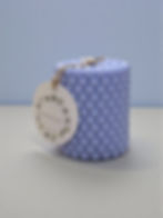 Bougie cylindrique lavande à texture de perles