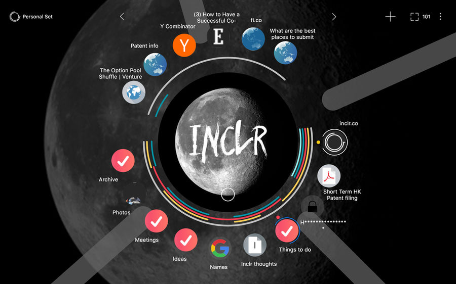 An inclr: a circular visual information cluster