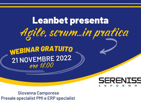 Webinar gratuito : Agile,scrum...in pratica