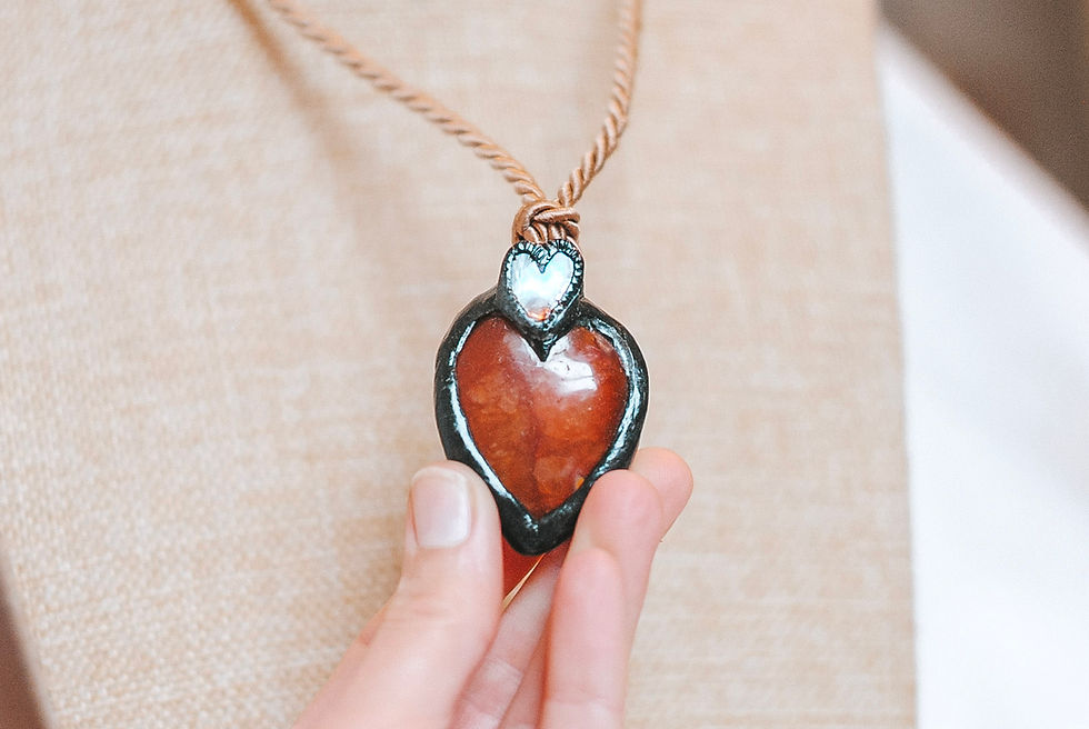 Thumbnail: Abalone shell & Carnelian heart