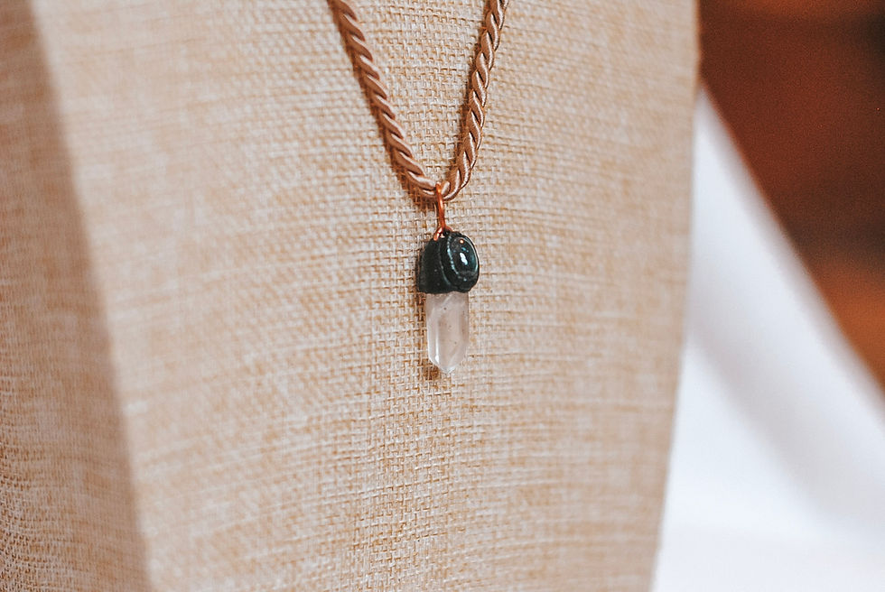Thumbnail: Mini Clear Quartz with Labradorite