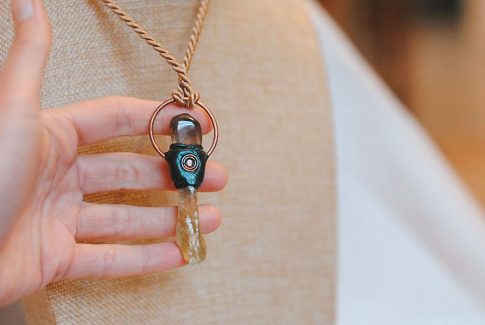 Thumbnail: Smokey Quartz & Green Calcite