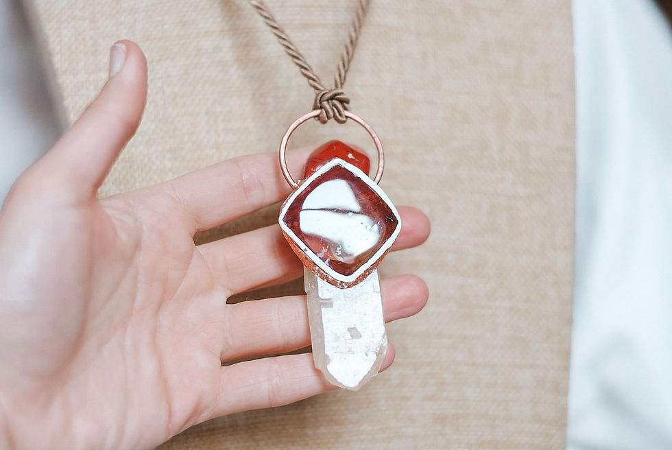 Thumbnail: Red Jasper, Red Bloodstone & Clear Quartz