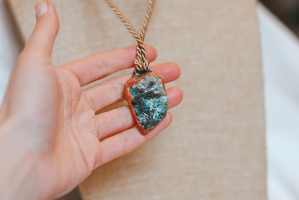 Thumbnail: Abalone shell & Agate Druzy heart
