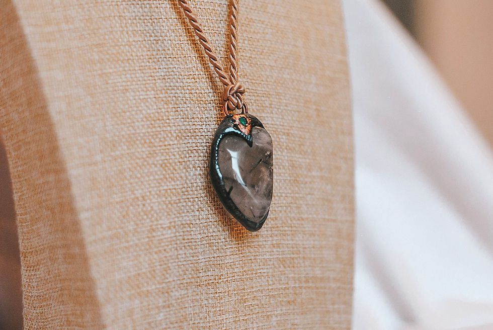 Thumbnail: Malachite & Tourmalinated Quartz heart