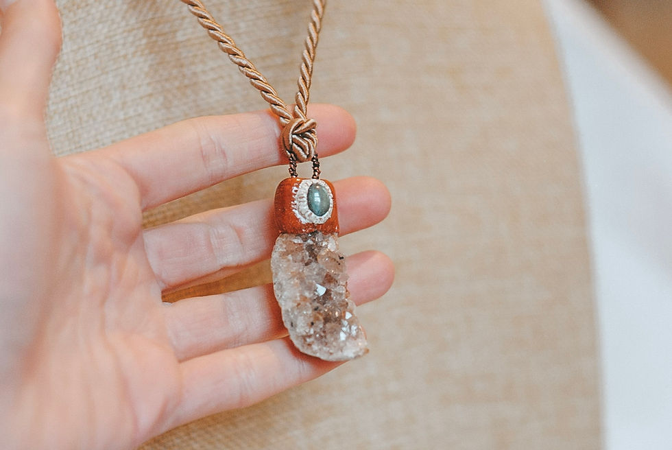Thumbnail: Labradorite & Agate Druzy
