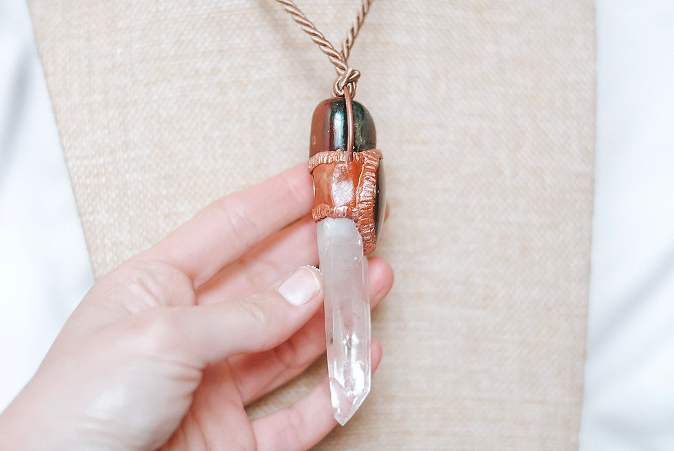 Thumbnail: Jasper, Red Bloodstone & Clear Quartz