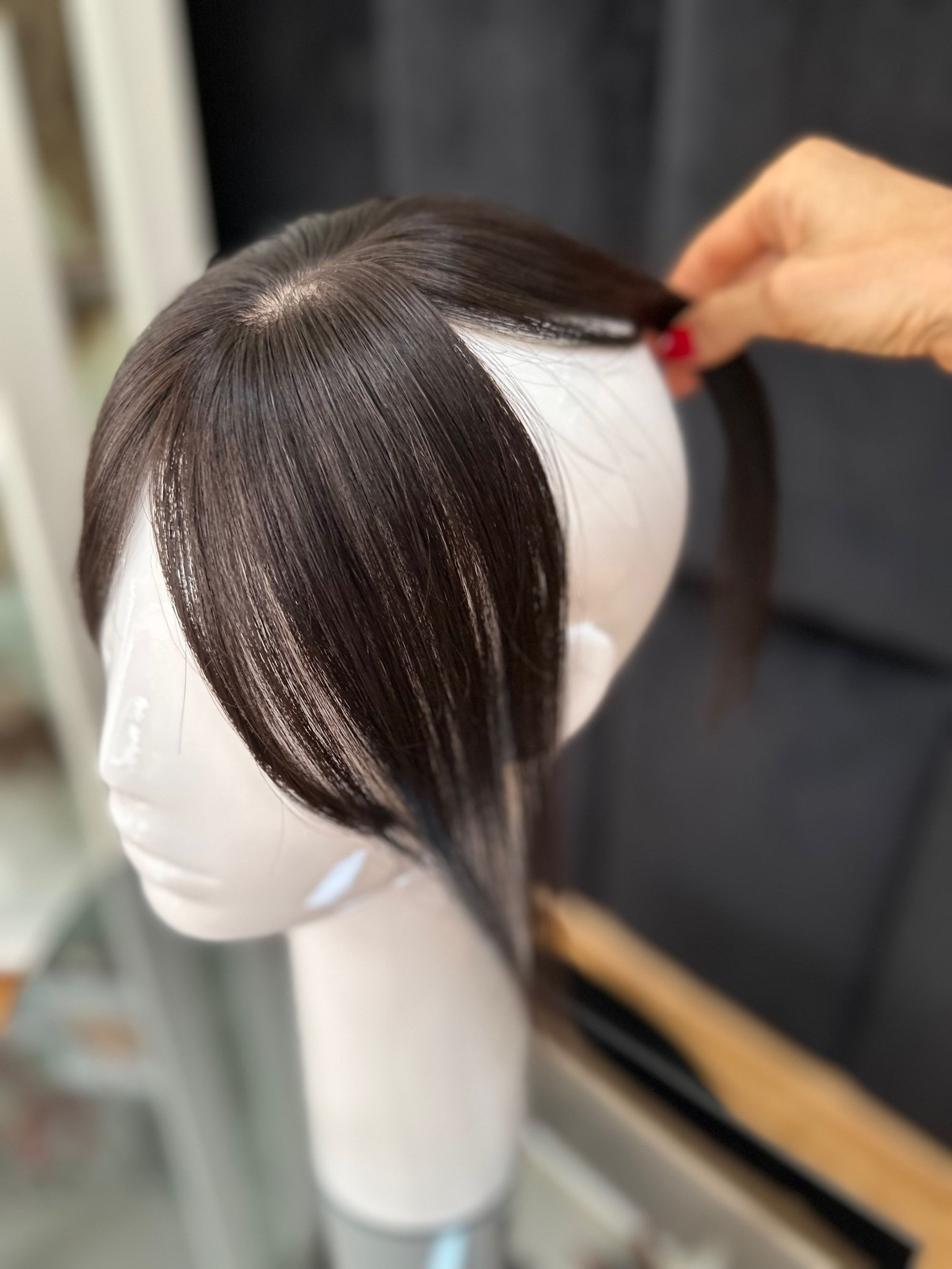 Echthaarteil Mini Topper Silk Top