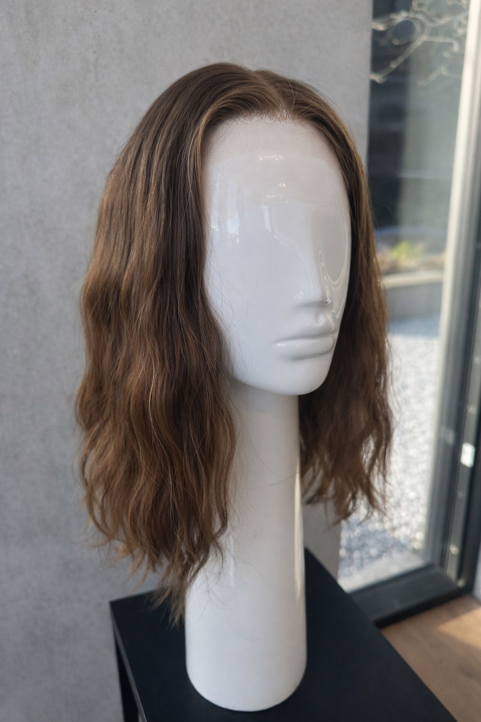 Thumbnail: Perücke | Slavic | Mittelbraun | 35-45 cm l Lace Top | Virgin slawisches Haar