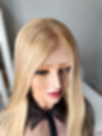 Miniature : Jeanette Euro Lux cheveux européens 55 cm perruque blonde fraise de luxe
